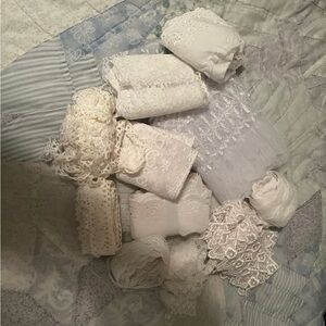 Elegant White Lace Fabric Collection